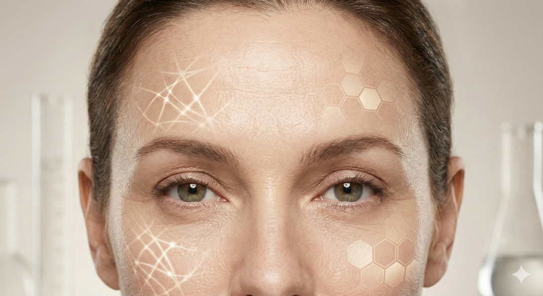 Close-up of forehead showing expression lines and wrinkles