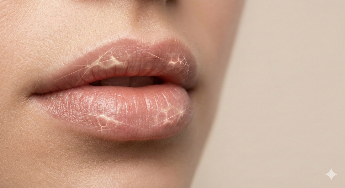 Woman with naturally full lips showing results of non-filler lip methods